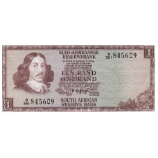 P116b South Africa - 1 Rand Year ND (1975 - Springbok Riebeeck)